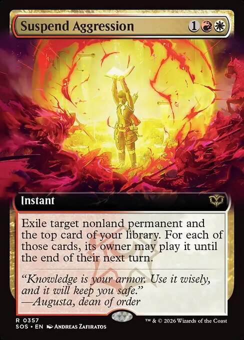 SOS, Suspend Aggression, (Extended Art), 357, R, Near Mint, Normal, EN