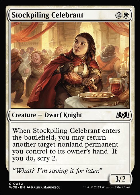 WOE, Stockpiling Celebrant, Standard, 32, C, Near Mint, (Foil), EN