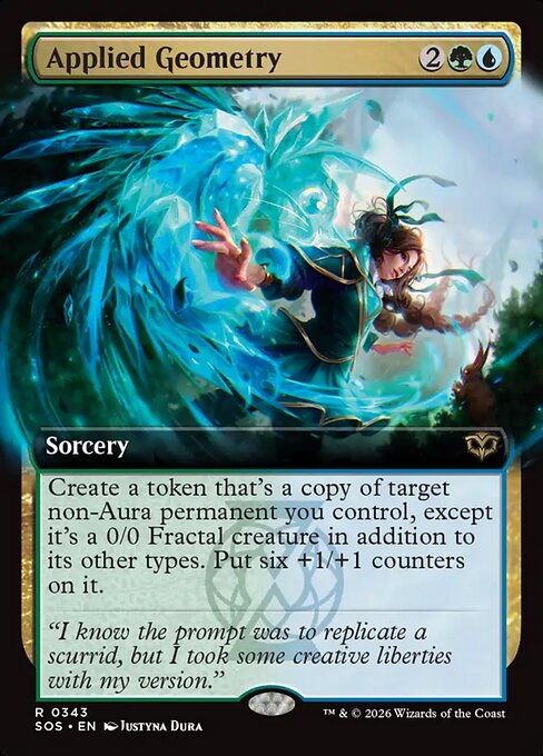 SOS, Applied Geometry, (Extended Art), 343, R, Near Mint, (Foil), EN