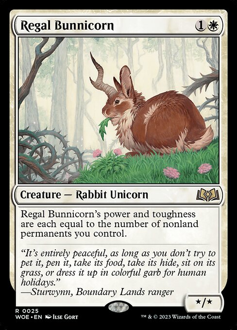 WOE, Regal Bunnicorn, Standard, 25, R, Near Mint, (Foil), EN