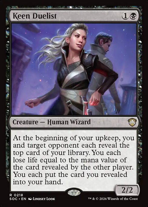 SOC, Keen Duelist, Standard, 218, R, Near Mint, Normal, EN