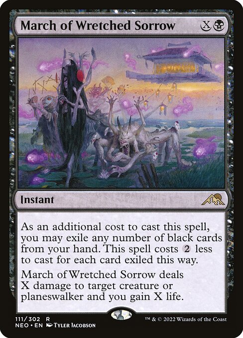 NEO, March of Wretched Sorrow, Standard, 111, R, Near Mint, (Foil), EN