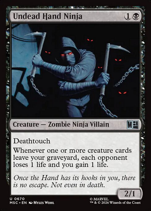 MSC, Undead Hand Ninja, Standard, 670, U, Near Mint, (Foil), EN