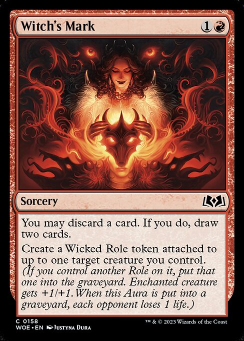 WOE, Witch's Mark, Standard, 158, C, Near Mint, (Foil), EN