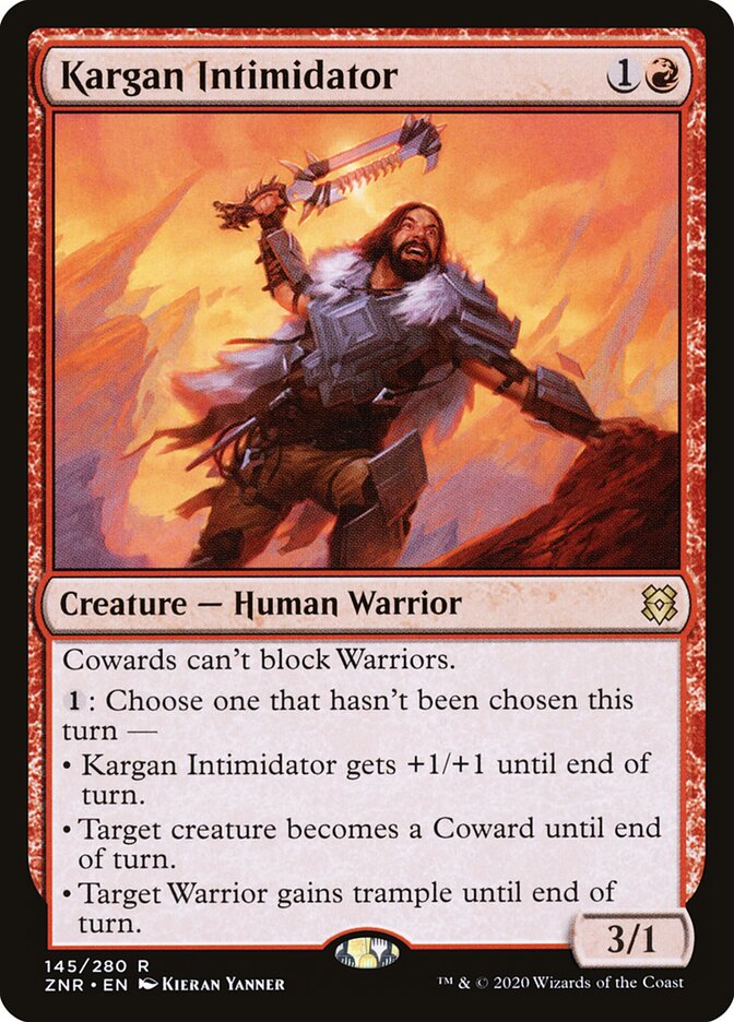 ZNR, Kargan Intimidator, Standard, 145, R, Near Mint, (Foil), EN