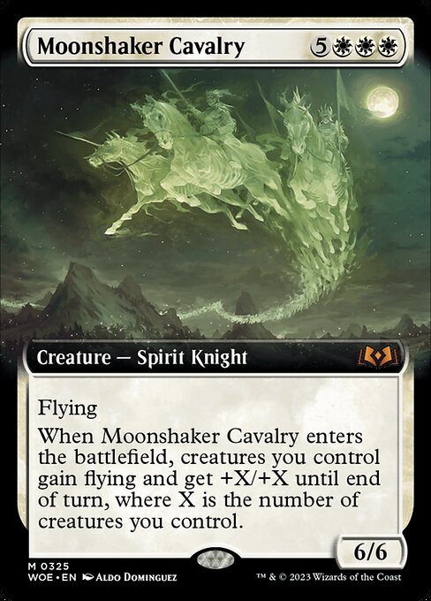 WOE, Moonshaker Cavalry, (Extended Art), 325, M, Near Mint, Normal, EN
