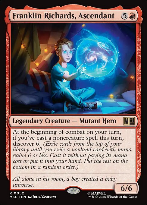 MSC, Franklin Richards, Ascendant, Standard, 52, R, Near Mint, Normal, EN