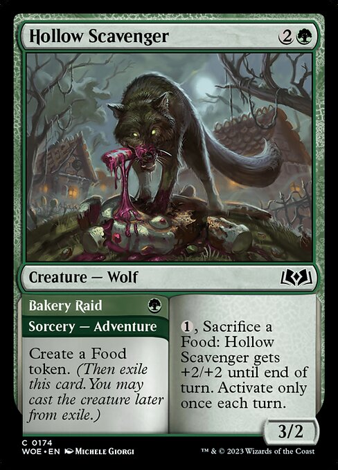 WOE, Hollow Scavenger // Bakery Raid, Standard, 174, C, Near Mint, Normal, EN
