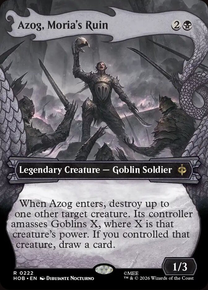 HOB, Azog, Moria's Ruin, (Showcase), 222, R, Near Mint, Foil, EN