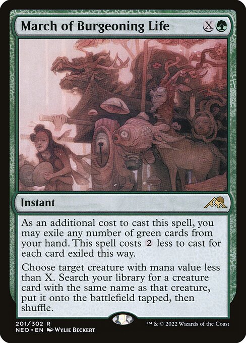 NEO, March of Burgeoning Life, Standard, 201, R, Near Mint, Normal, EN