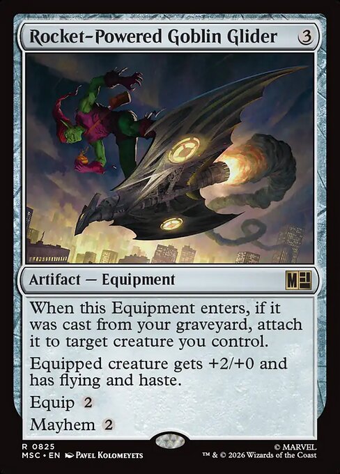 MSC, Rocket-Powered Goblin Glider, Standard, 825, R, Near Mint, Normal, EN