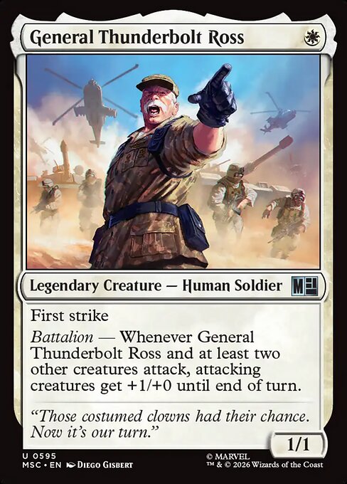 MSC, General Thunderbolt Ross, Standard, 595, U, Near Mint, Normal, EN