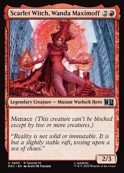 MSC, Scarlet Witch, Wanda Maximoff, Standard, 855, U, Near Mint, Normal, EN