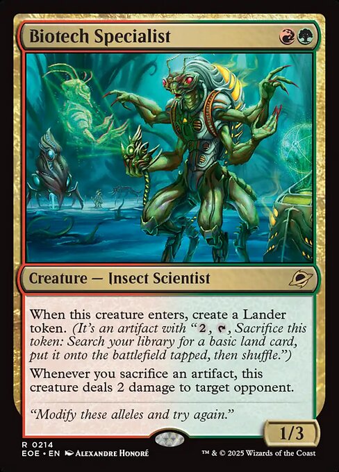 EOE, Biotech Specialist, Standard, 214, R, Near Mint, (Foil), EN