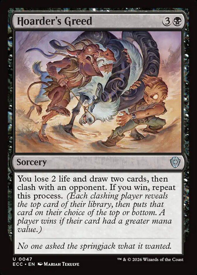 ECC, Hoarder's Greed, Standard, 47, U, Near Mint, Normal, EN