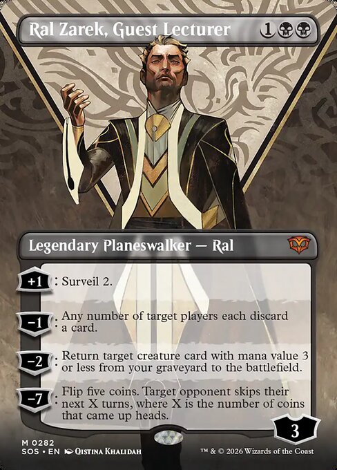 SOS, Ral Zarek, Guest Lecturer, (Borderless), 282, M, Near Mint, (Foil), EN