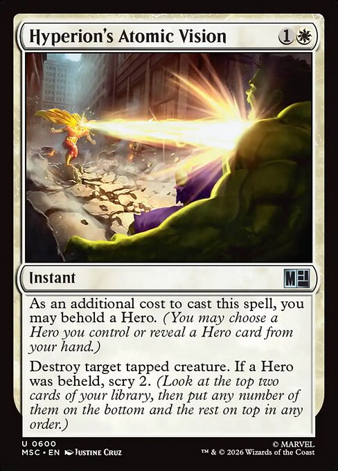 MSC, Hyperion's Atomic Vision, Standard, 600, U, Near Mint, Normal, EN