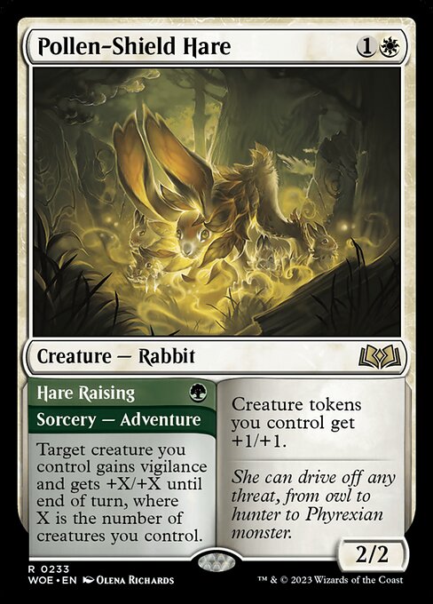 WOE, Pollen-Shield Hare // Hare Raising, Standard, 233, R, Near Mint, (Foil), EN