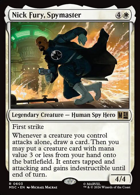 MSC, Nick Fury, Spymaster, Standard, 603, R, Near Mint, Normal, EN