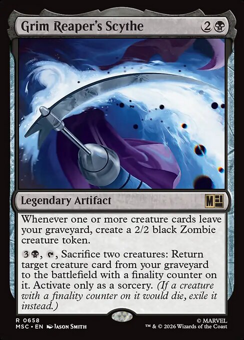 MSC, Grim Reaper's Scythe, Standard, 658, R, Near Mint, Normal, EN