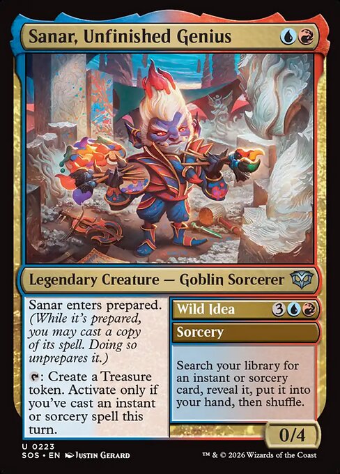 SOS, Sanar, Unfinished Genius // Wild Idea, Standard, 223, U, Near Mint, (Foil), EN