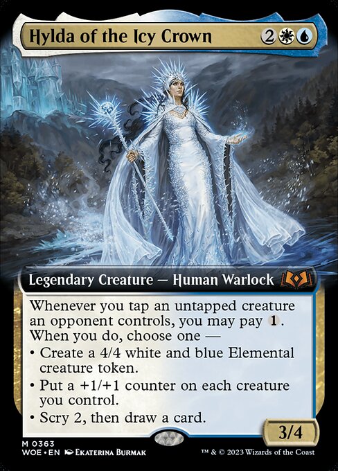WOE, Hylda of the Icy Crown, (Extended Art), 363, M, Near Mint, (Foil), EN