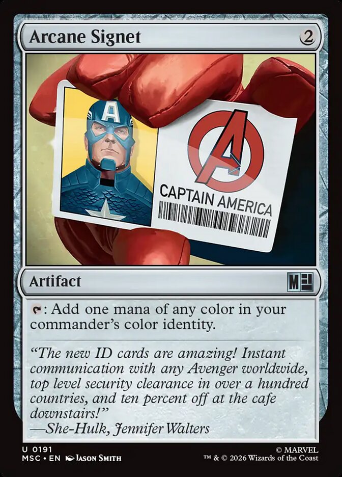 MSC, Arcane Signet, Standard, 191, U, Near Mint, (Surge Foil), EN