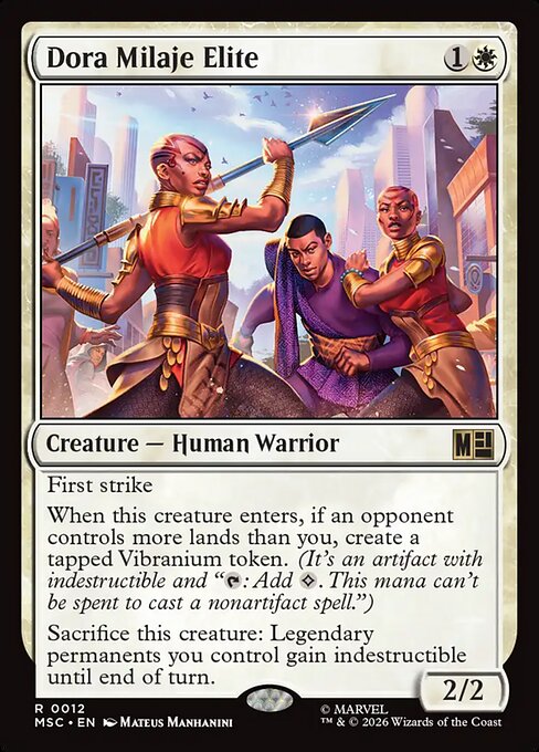 MSC, Dora Milaje Elite, Standard, 12, R, Near Mint, Normal, EN