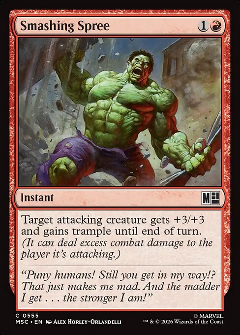 MSC, Smashing Spree, Standard, 555, C, Near Mint, Normal, EN