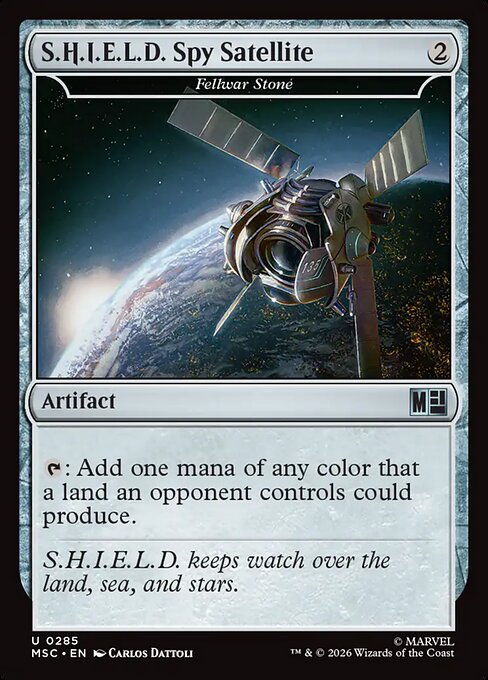MSC, S.H.I.E.L.D. Spy Satellite - Fellwar Stone, Standard, 285, U, Near Mint, {Surge Foil}, EN
