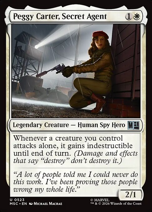 MSC, Peggy Carter, Secret Agent, Standard, 523, U, Near Mint, Normal, EN