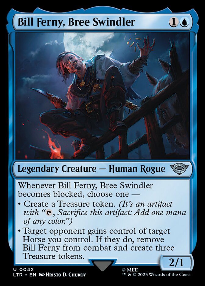 LTR, Bill Ferny, Bree Swindler, Standard, 42, U, Near Mint, (Foil), EN