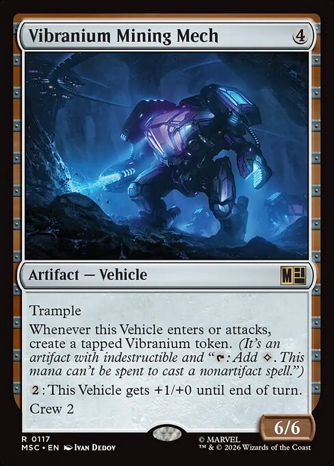 MSC, Vibranium Mining Mech, Standard, 117, R, Near Mint, Normal, EN