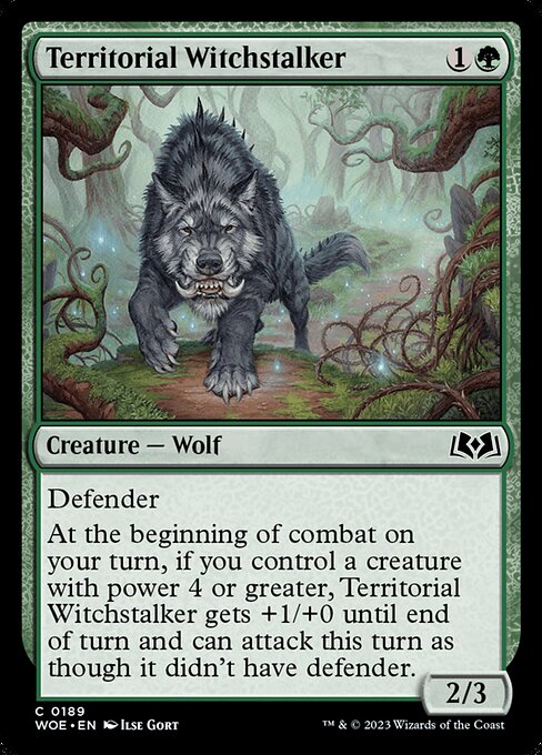 WOE, Territorial Witchstalker, Standard, 189, C, Near Mint, Normal, EN