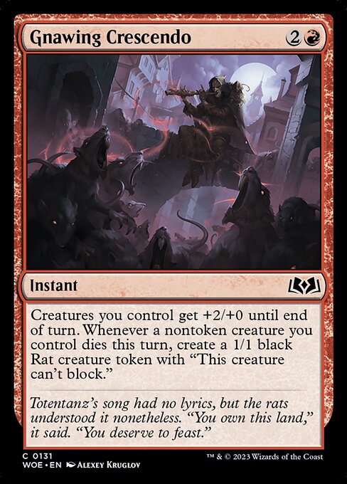 WOE, Gnawing Crescendo, Standard, 131, C, Near Mint, Normal, EN