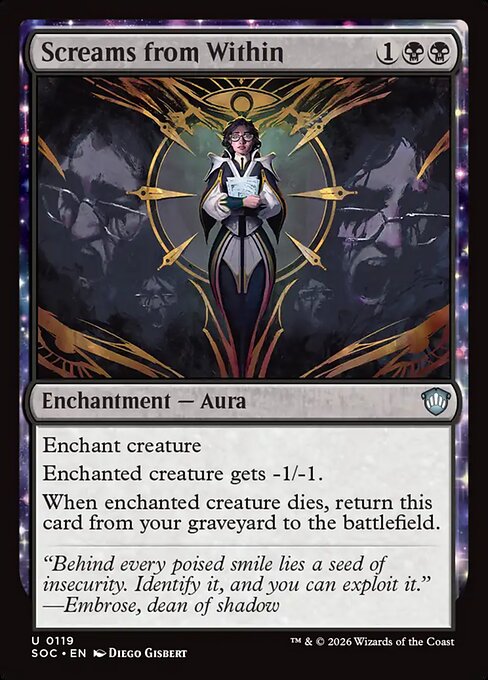 SOC, Screams from Within, Standard, 119, U, Near Mint, Normal, EN
