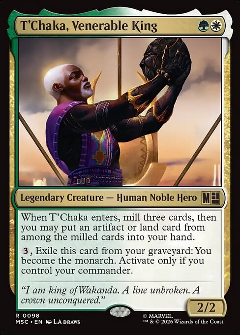 MSC, T'Chaka, Venerable King, Standard, 98, R, Near Mint, Normal, EN