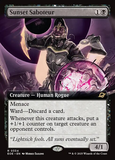 EOE, Sunset Saboteur, (Extended Art), 334, R, Near Mint, Normal, EN