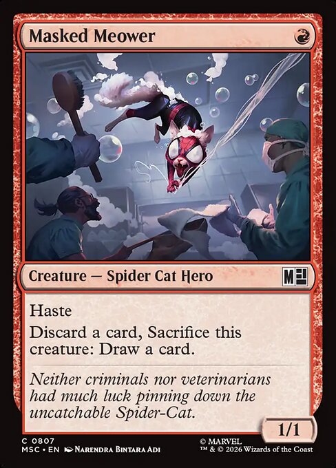MSC, Masked Meower, Standard, 807, C, Near Mint, (Foil), EN