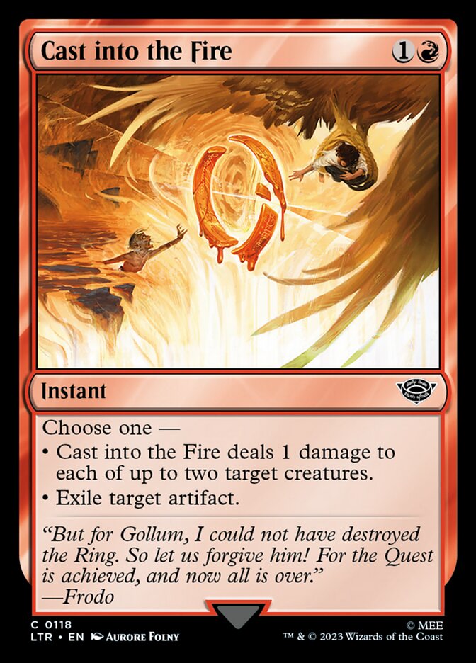 LTR, Cast into the Fire, Standard, 118, C, Near Mint, Normal, EN