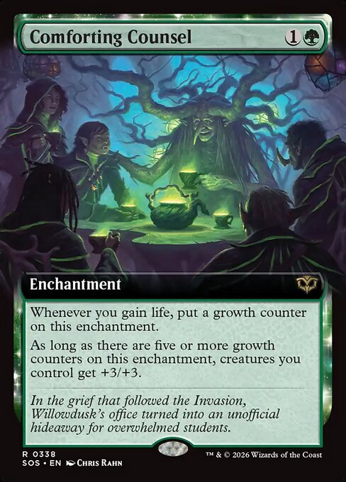 SOS, Comforting Counsel, (Extended Art), 338, R, Near Mint, Normal, EN