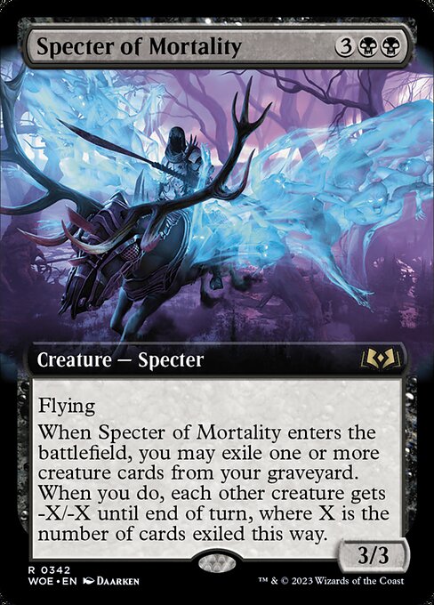 WOE, Specter of Mortality, (Extended Art), 342, R, Near Mint, (Foil), EN