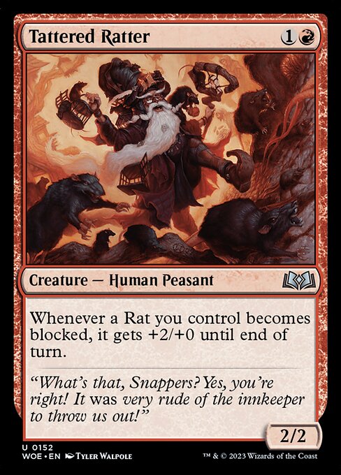 WOE, Tattered Ratter, Standard, 152, U, Near Mint, Normal, EN
