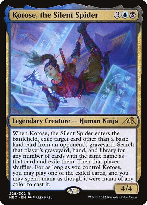 NEO, Kotose, the Silent Spider, Standard, 228, R, Near Mint, Normal, EN