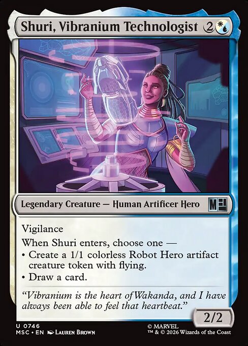 MSC, Shuri, Vibranium Technologist, Standard, 746, U, Near Mint, Normal, EN