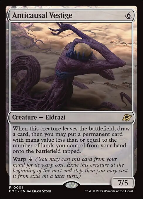 EOE, Anticausal Vestige, Standard, 1, R, Near Mint, (Foil), EN