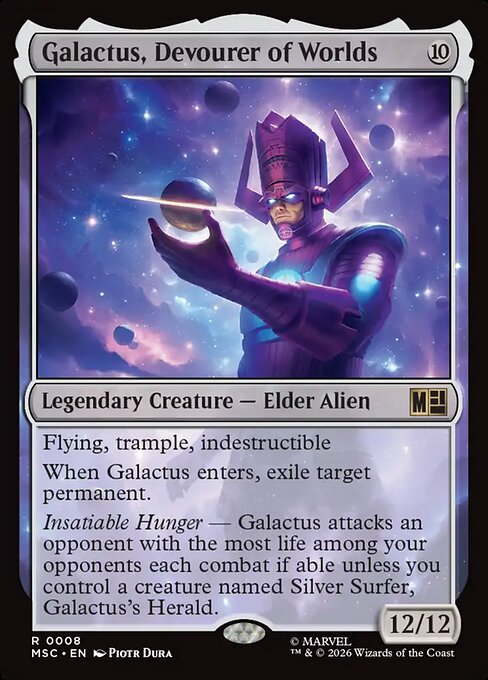MSC, Galactus, Devourer of Worlds, Standard, 8, R, Near Mint, Normal, EN