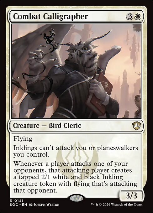 SOC, Combat Calligrapher, Standard, 141, R, Near Mint, Normal, EN