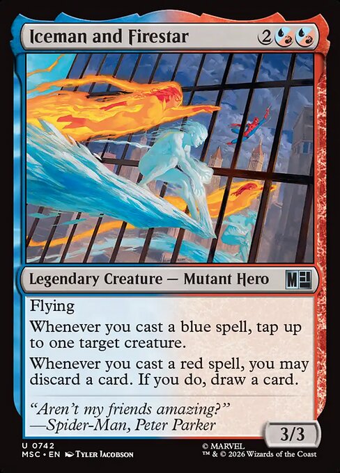MSC, Iceman and Firestar, Standard, 742, U, Near Mint, Normal, EN