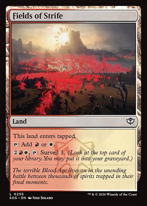 SOS, Fields of Strife, Standard, 255, C, Near Mint, (Foil), EN